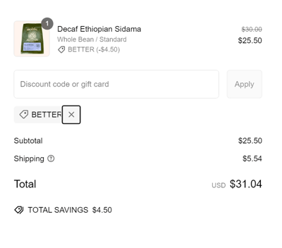 Proof of working Better Grounds promo codes and where to put or use Better Grounds coupon, added on 2024-04-16 00:00:00.