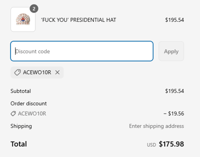 Proof of working Ace World Apparel promo codes and where to put or use Ace World Apparel coupon, added on 2025-03-24 00:00:00.