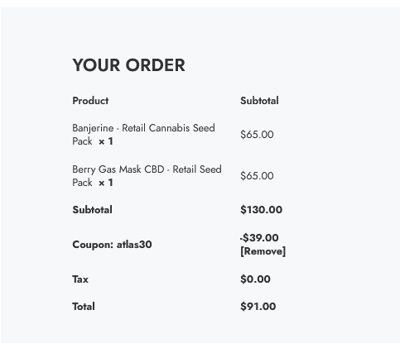 Proof of working Atlas Seed discount codes and where to put or use Atlas Seed coupon, added on 2024-11-29 00:00:00.