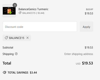 Proof of working BalanceGenics promo codes and where to put or use BalanceGenics coupon, added on 2024-09-26 00:00:00.