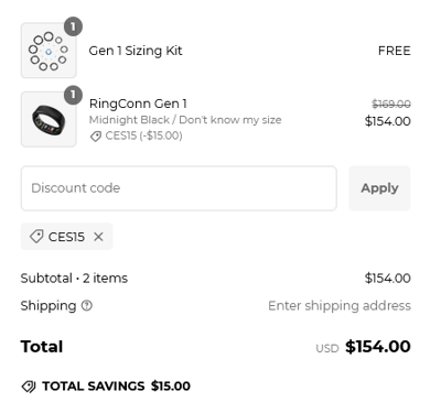 Proof of working RingConn promo codes and where to put or use RingConn coupon, added on 2025-01-06 00:00:00.