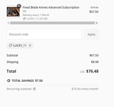 Proof of working Monthly Knife Club discount codes and where to put or use Monthly Knife Club coupon, added on 2025-02-04 00:00:00.