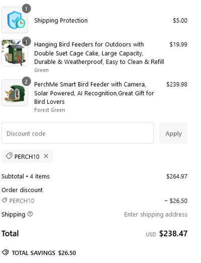Proof of working PerchMe promo codes and where to put or use PerchMe coupon, added on 2024-01-01 00:00:00.