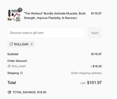 Proof of working Rollga Foam Rollers promo codes and where to put or use Rollga Foam Rollers coupon, added on 2025-02-17 00:00:00.