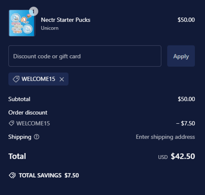 Proof of working Nectr.Energy coupon codes and where to put or use Nectr.Energy coupon, added on 2025-01-21 08:06:10.