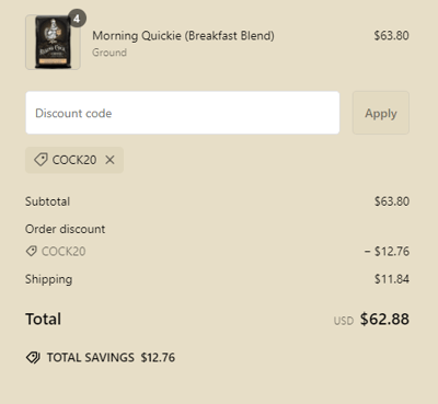 Proof of working Rising Cock Coffee promo codes and where to put or use Rising Cock Coffee coupon, added on 2024-08-29 00:00:00.