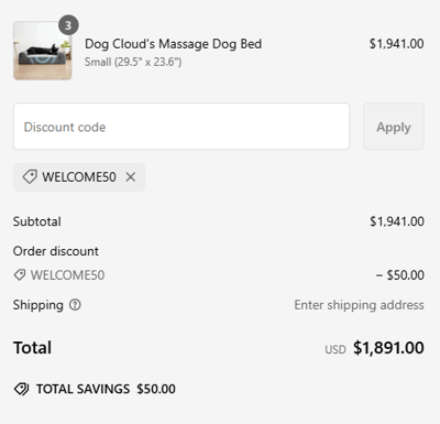 Proof of working Dog Cloud Bed coupon codes and where to put or use Dog Cloud Bed coupon, added on 2024-11-04 00:00:00.