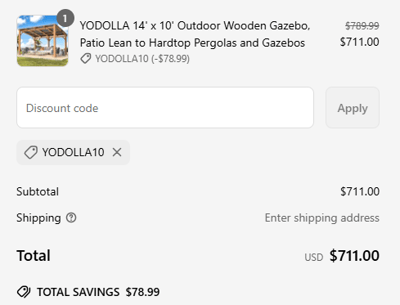 Proof of working YODOLLA promo codes and where to put or use YODOLLA coupon, added on 2025-03-10 00:00:00.