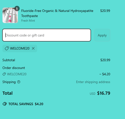 Proof of working ORL Organic Oral Care voucher codes and where to put or use ORL Organic Oral Care coupon, added on 2025-04-09 00:00:00.