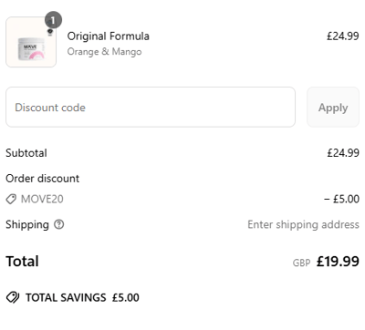 Proof of working Move Pre-Workout voucher codes and where to put or use Move Pre-Workout coupon, added on 2025-04-09 00:00:00.