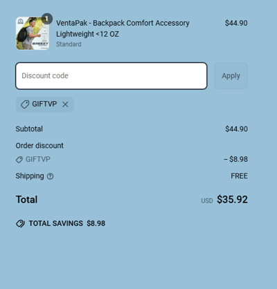 Proof of working VentaPak promo codes and where to put or use VentaPak coupon, added on 2025-02-26 00:00:00.