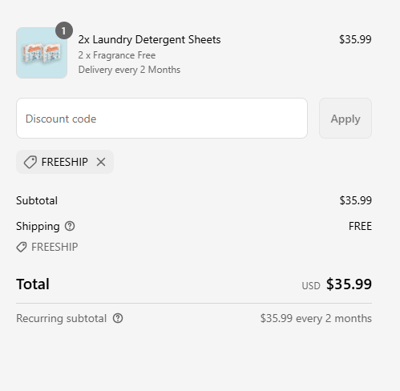 Proof of working FREDDIE Laundry Sheets coupon codes and where to put or use FREDDIE Laundry Sheets coupon, added on 2025-04-10 00:00:00.