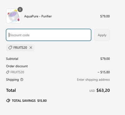 Proof of working AquaPure coupon codes and where to put or use AquaPure coupon, added on 2025-04-14 08:28:34.