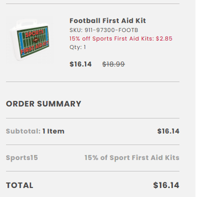 Proof of working e-FirstAidSupplies promo codes and where to put or use e-FirstAidSupplies coupon, added on 2025-05-03 00:00:00.