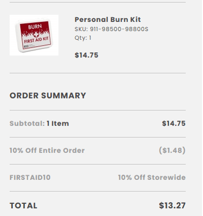 Proof of working e-FirstAidSupplies promo codes and where to put or use e-FirstAidSupplies coupon, added on 2025-05-03 00:00:00.