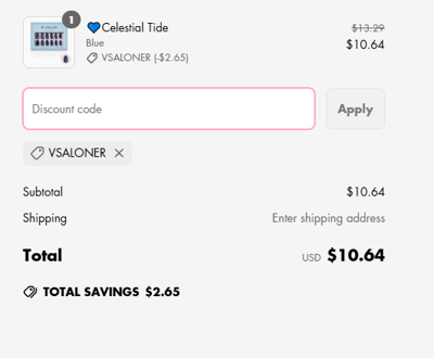Proof of working VSALON promo codes and where to put or use VSALON coupon, added on 2025-04-29 00:00:00.