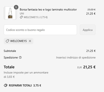Prova di funzionamento codici promo Preludio Moda e dove mettere o usare il codice sconto Preludio Moda, aggiunto il 2025-05-09 00:00:00.