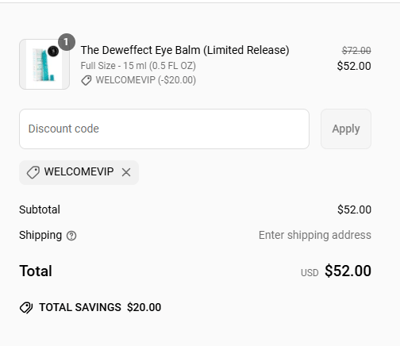 Proof of working The Deweffect promo codes and where to put or use The Deweffect coupon, added on 2025-05-20 08:36:28.