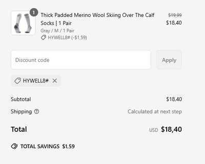 Proof of working Hywell Socks promo codes and where to put or use Hywell Socks coupon, added on 2025-02-14 00:00:00.