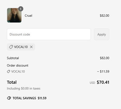 Proof of working The Vocal Market promo codes and where to put or use The Vocal Market coupon, added on 2025-06-02 00:00:00.