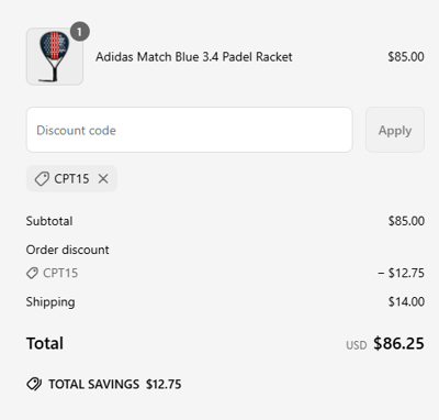 Proof of working The District Padel discount codes and where to put or use The District Padel coupon, added on 2025-06-09 00:00:00.