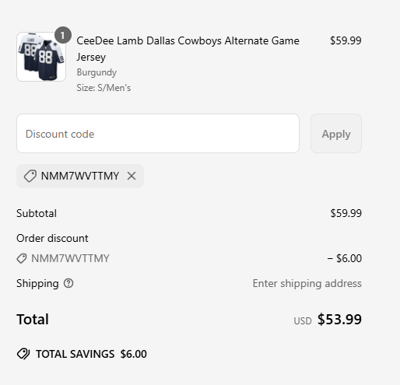 Proof of working Sports Jersey Direct promo codes and where to put or use Sports Jersey Direct coupon, added on 2025-06-10 00:00:00.