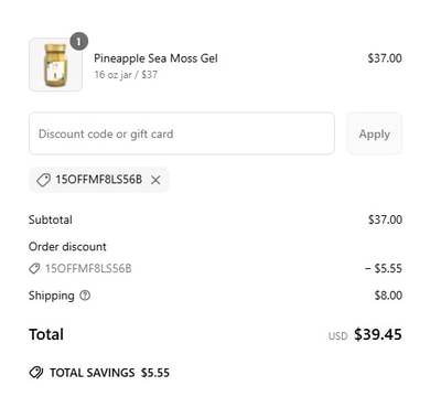Proof of working Sea Moss Hut promo codes and where to put or use Sea Moss Hut coupon, added on 2025-06-11 00:00:00.