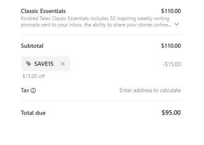 Proof of working Kindred Tales discount codes and where to put or use Kindred Tales coupon, added on 2025-06-12 00:00:00.