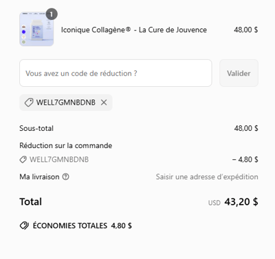 Preuve du bon fonctionnement de codes promotionnels Laboratoire Uma et o&ugrave; entrer ou utiliser le code promo Laboratoire Uma, ajout&eacute; le 2025-06-14 00:00:00.