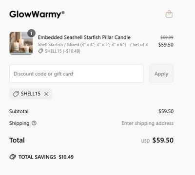 Proof of working GlowWarmy promo codes and where to put or use GlowWarmy coupon, added on 2025-06-16 03:30:55.