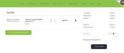 Preuve du bon fonctionnement de codes r&eacute;duction Aromatiza et o&ugrave; entrer ou utiliser le code promo Aromatiza, ajout&eacute; le 2025-06-17 07:07:53.
