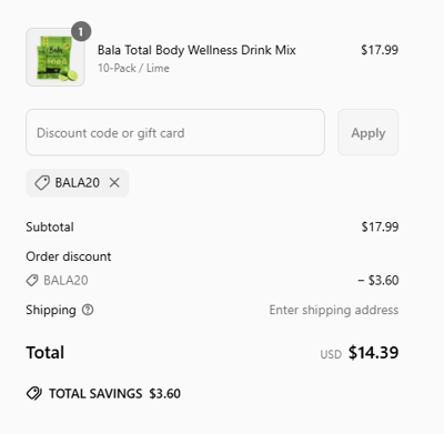 Proof of working Bala Enzyme discount codes and where to put or use Bala Enzyme coupon, added on 2025-06-26 00:00:00.