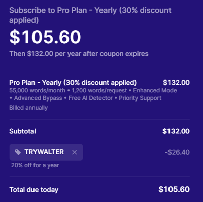 Proof of working Walter Writes AI coupon codes and where to put or use Walter Writes AI coupon, added on 2025-04-08 00:00:00.