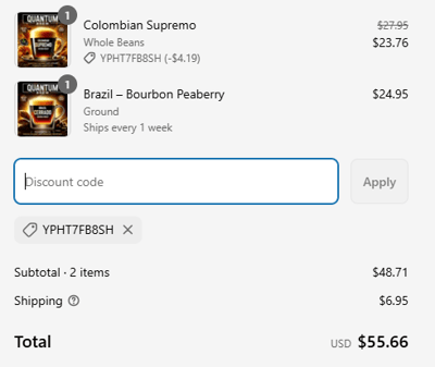 Proof of working Quantum Brew promo codes and where to put or use Quantum Brew coupon, added on 2025-03-26 00:00:00.