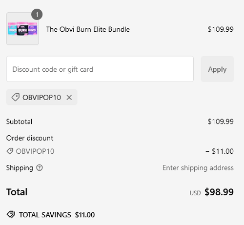 proof of working Obvi discount codes OBVIPOP10 