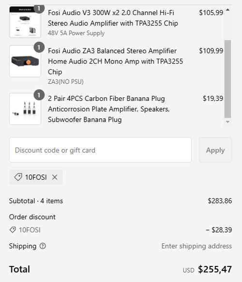 proof of working Fosi Audio coupon codes 10FOSI