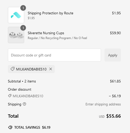 proof of working Silverette discount codes MILKANDBABIES10