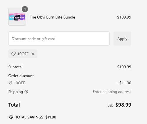 proof of working Obvi discount codes 10OFF