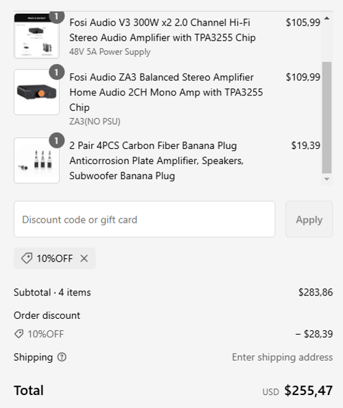 proof of working Fosi Audio coupon codes 10%OFF	