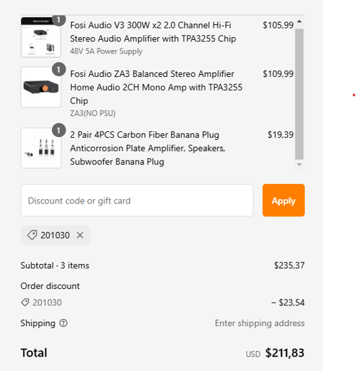 proof of working Fosi Audio coupon codes 201030