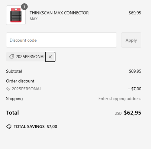 proof of working ThinkCar coupon codes 2025PERSONAL