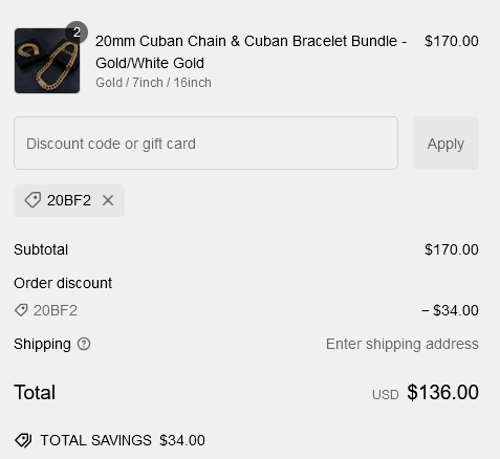 proof of working IceClique Jewelry discount codes 20BF2