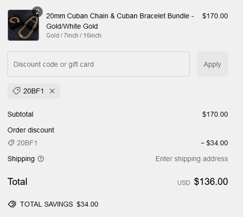 proof of working IceClique Jewelry discount codes 20BF1