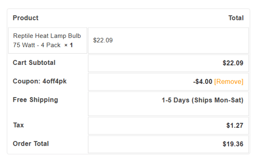 proof of working XYZReptiles coupon codes BOGO75W