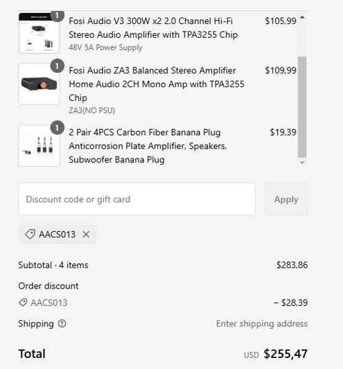 proof of working Fosi Audio coupon codes AACS013