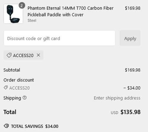 proof of working Phantom Pickleball discount codes Acce✱✱✱✱