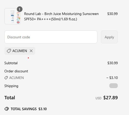 proof of working Ringko discount codes ACUMEN