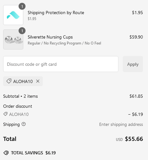 proof of working Silverette discount codes ALOHA10