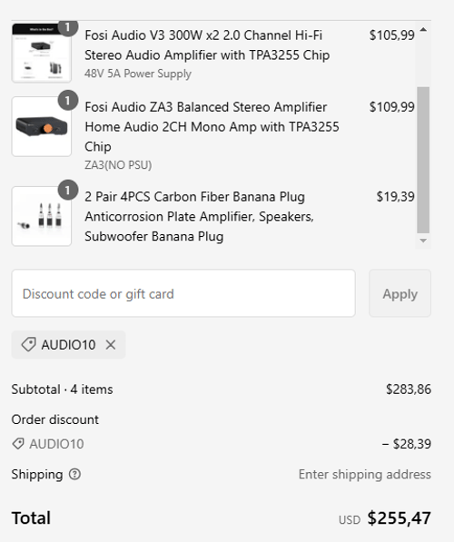 proof of working Fosi Audio coupon codes AUDIO10