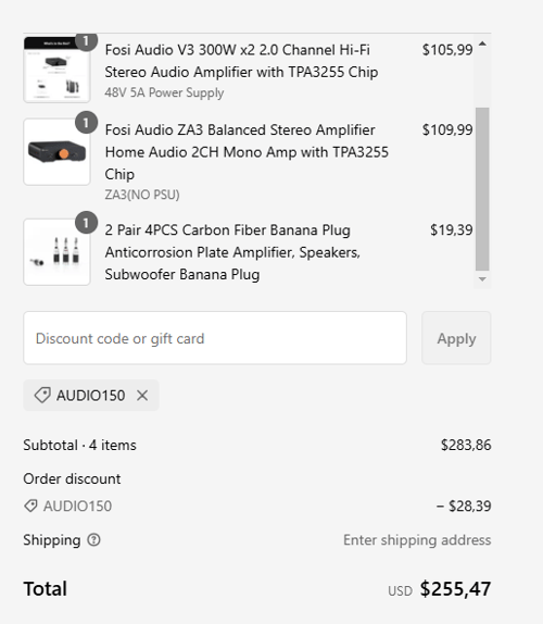 proof of working Fosi Audio coupon codes AUDIO150
